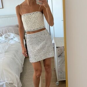 ALICE + OLIVIA Riley crystal Skirt